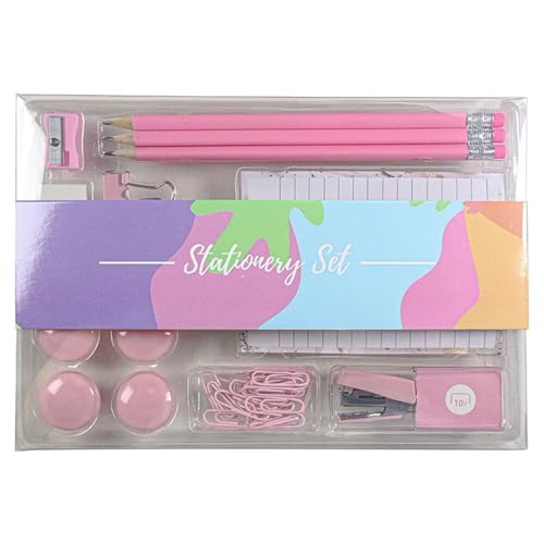 YiNLuax Cartoon Notebook Hefter Bleistifte Binder Clips Multifunktionale Büroklammern Spitzer Radiergummi Schule Büro YiNLuax Cartoon Notebook Hefter Bleistifte Binder Clips Multifunktionale Büroklammern Spitzer Radiergummi Schule Büro von YiNLuax