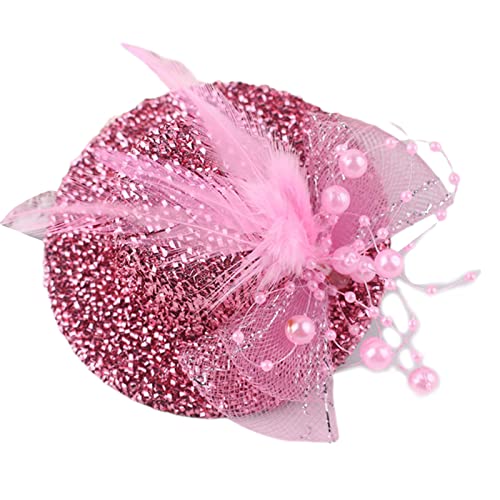 YiNLuax Fascinator für Teepartys, Fascinator für Mädchen, Fascinator, Pillbox, Hut, Cocktail, Teeparty, Netzstoff von YiNLuax