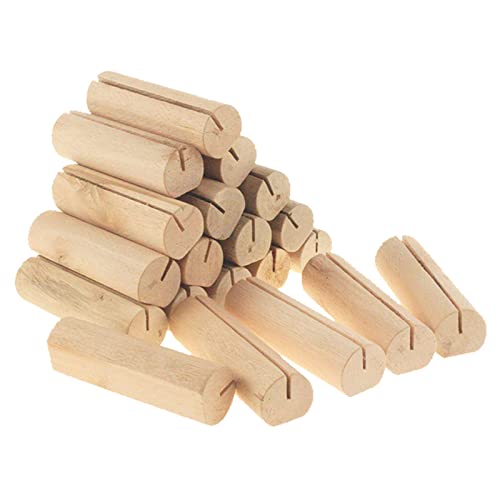 Zylinderförmiger Tischkartenhalter aus Holz, Tischnummernständer, Holzschilderhalter für Hochzeit, Abendessen, Zuhause, Party, Dekoration, 20 Stück von YiNLuax