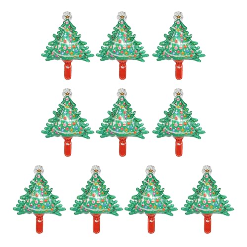 10 Folienballons, Weihnachtsbaum-Hängeornament, perfekt für festliche Partys, Dekoration, Feiertags-Ornamente, saisonale Dekorationen, festliche Atmosphäre von YiQinzcxg