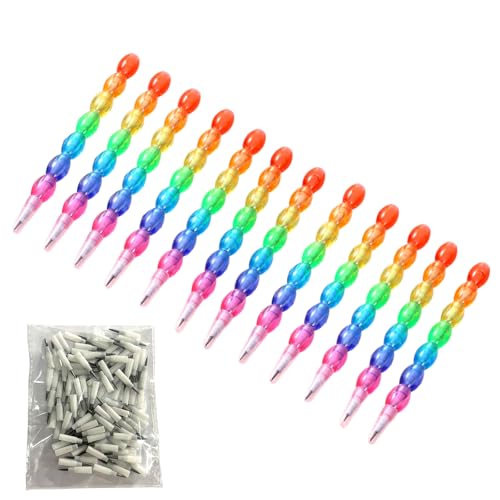 12pcs Cartoon Pencil Stapelbare Bausteine ​​Bleistift Schreiben Bleistift Für Boy Student Student Game Belohnung von YiQinzcxg