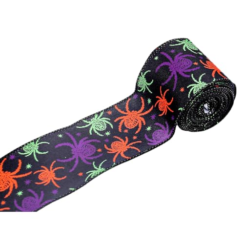 Festival Halloween Bastelband Breit 6 3 Cm Drahtrand Kranz Bastelband Festival Verpackung Dekoration 5-Yard Rolle von YiQinzcxg