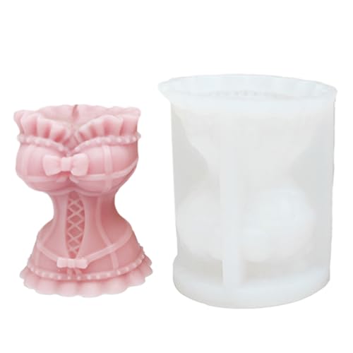 Frau Kleid Kerze Formen Rock Vase Silikon Form Handgemachte Kuchen Schokolade Epoxidharz Form Für Tisch Dekorationen von YiQinzcxg