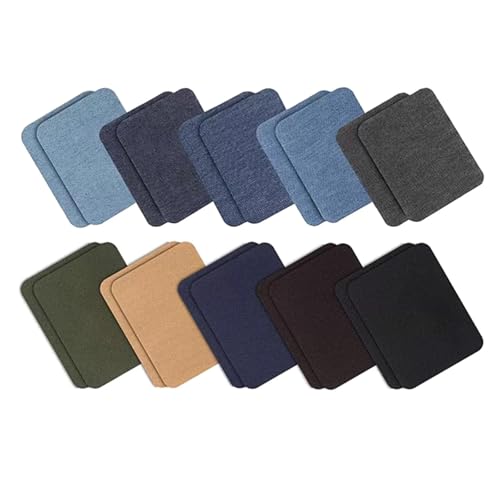 YiQinzcxg 20/24 Stück/Set Jeans Patches Denims Reparatur Flicken Bügelflicken Selbstklebend Flicken für Kleidung Loch Reparatur von YiQinzcxg