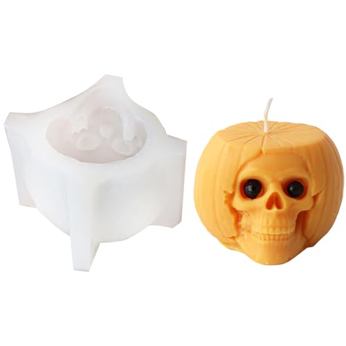 YiQinzcxg Halloween-Totenkopf-Formen, Kürbisformen für Seife, Schokolade, Mousse, Kuchen, Backen, Schreibtisch-Dekorationen von YiQinzcxg