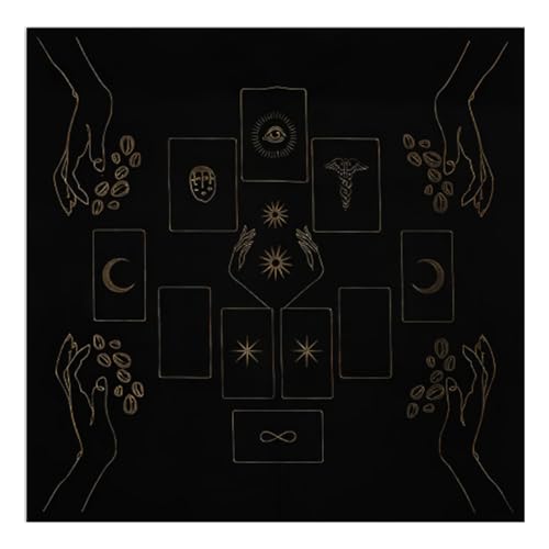 YiQinzcxg Quadratische Tischdecke Tarot Tuch Brettspiel Pad Astrologische Orakel Pad Tischdecken Karten Matte Wahrsagerei Tischdecke von YiQinzcxg