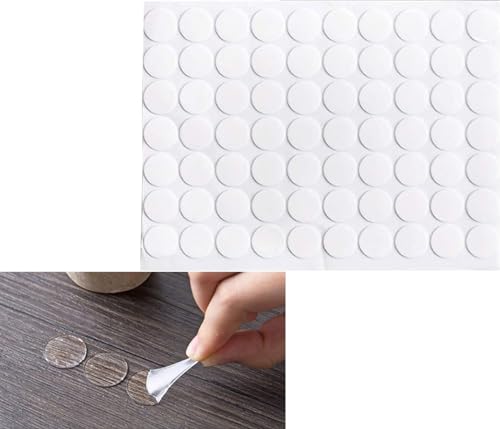 Doppelseitige Klebepunkte,420pcs Doppelseitige Klebepads,Rund Transparente Klebende Aufkleber,10mm Starkes Rund Transparente Klebeband Entfernbare Runde Klebepads Keine Spuren Punkte Aufkleber für DIY von YiXuTag