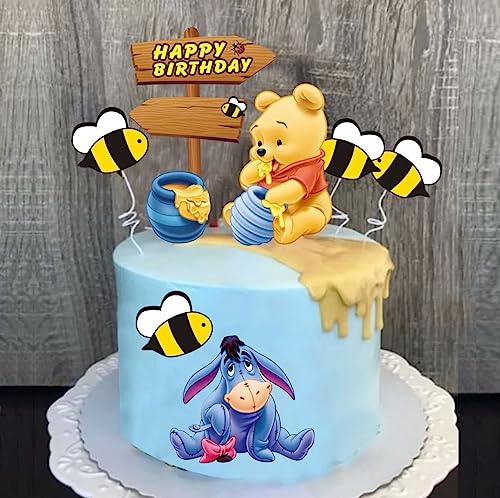 Cupcake Toppers,Zahnstocher Flaggen 8 Stück Winnie Puuh Cupcake Topper Dekorationen für Kinder Geburtstag Hochzeiten Duschen Hochzeit Party Supplies Dekor Gefälligkeiten von YiYaO