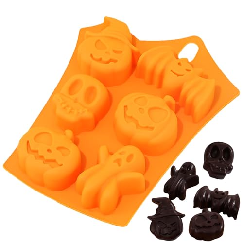 Yianyal Halloween-Kerzenformen,Halloween-Backformen | Epoxidharz-Gussform - Halloween-Süßigkeitsformen, Kerzenherstellungsform für die Herstellung von Schokolade, Keksen, Gummibärchen, Plätzchen, von Yianyal