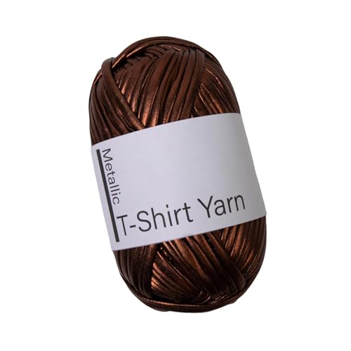 Yianyal Strickgarn, Garn zum Häkeln - Elastisches Strickgarn - Modisches, weiches Garn zum Stricken, Häkeln und Basteln, glänzendes Strickgarn für Kleidung, T-Shirts von Yianyal