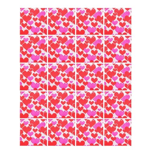 Yianyal Valentinstags-Servietten | Liebesherz Papierservietten für Valentinstagspartys – exquisite, saugfähige Valentinstag-Servietten, Herz-Servietten für Küche, Wohnen von Yianyal