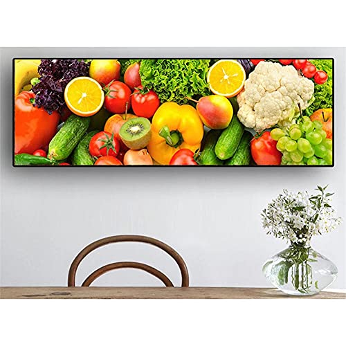 Diamond Painting Gemüse und Obst,Diamond Painting Erwachsene Groß 50x150cm 5D Diamant Painting Bilder DIY Runde Vollbohrer Mosaik Kunsthandwerk Diamant Malerei für Wanddeko Wohnzimme Geschenk von Yihoote