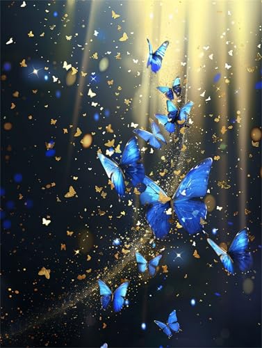 Yihoote Malen Nach Zahlen Erwachsene Schmetterling DIY Handgemalt Ölgemälde für Kinder und Anfänger Schmetterling Malen Nach Zahlen Mit 3-Pinseln und Acrylfarbe (Rahmenlos) Als Geschenk 25x30cm H-303 von Yihoote