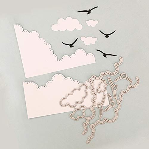 Yiifunfong Stanzschablonen Wolke Vogel Metall Stanzformen DIY Scrapbook Papier Karten Album Dekor Schablone Form - Silber von DetonTsai