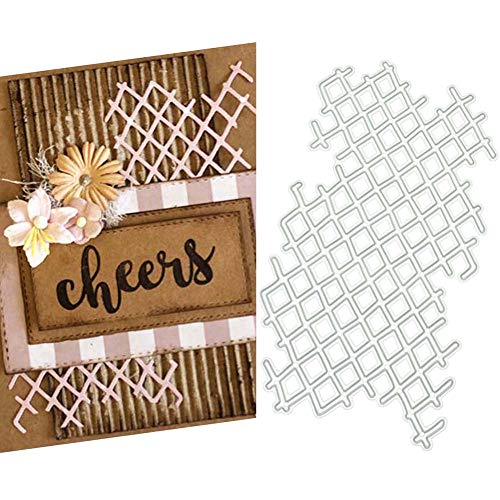 Yiifunglong Metall Stanzformen, Scrapbooking Stanzformen, Schablone Papier Album Form, Gitter Scrapbooking Stanzschablone Prägeschablone DIY Papier Handwerk Album Dekor Für Die Fotoherstellung Silber von Yiifunglong