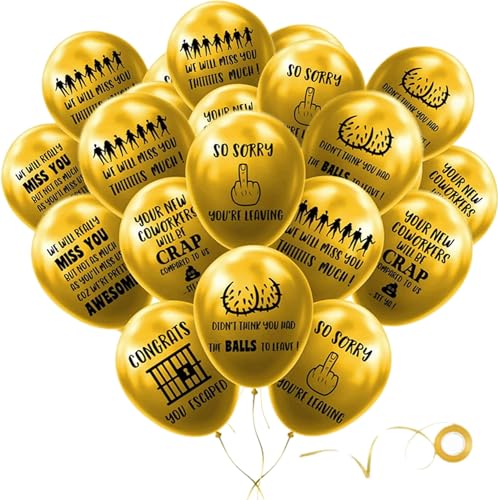 Mitarbeiter Weggehen Lustige Ballons Abschiedsparty am Letzten Tag im Biro 30 Stk. Party Ballons Ruhestand Latex Ballon Abschied Ballon Dekoration für Kollegen Weggehen WE WILL MISS YOU von YiiiGoood