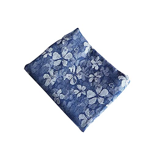 Jeansstoff Baumwolle Blumen Jacquard Jeans Stoff Nach Dem Waschen Stretch Denim Stoff Nähmaterial Heimtextilien zum Nähen Von Anzughosen Bekleidungszubehör(Breite: 145 cm)(Size:2.5 m,Color:Blau) von Yimihua