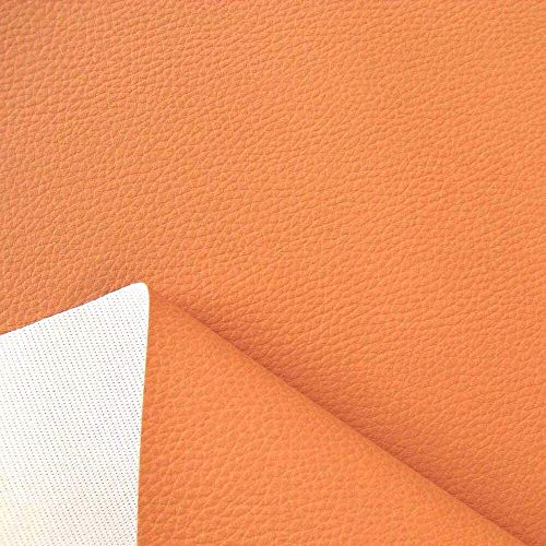 Yimihua Kunstleder Kunstleder Polsterstoff Meterware Als Robuster Premium Bezugsstoff, Belstoff Zum Hen und Beziehen, 140cm Breit (Pink) (Color : Orange) von Yimihua