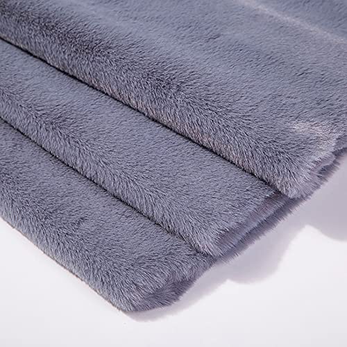 Yimihua Kurzer Plüschstoff Kunstpelzstoff Haarlänge 1cm Flauschiger Stoff Windschutz Fell Stoffe Für Kleidungsdekoration, Nähhandwerk,170 * 50cm (Color:grau) von Yimihua