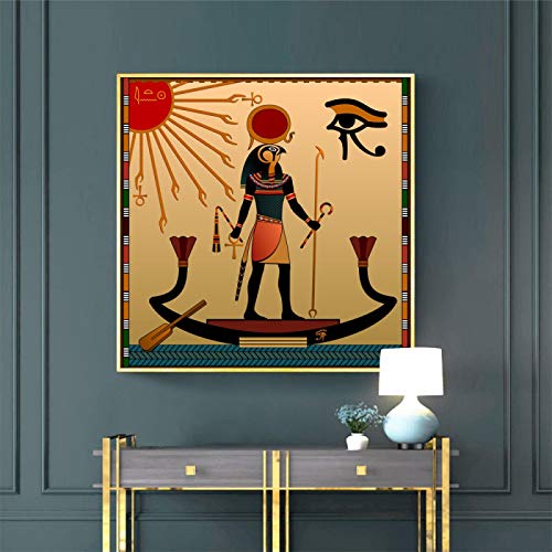 Sun God Abstract Murals Leinwand   Wandkunst Poster und Drucke Ancient Belief Painting Bild Wohnzimmer Home Decoration 80x80cmx1pcs rahmenlos von Yinaa