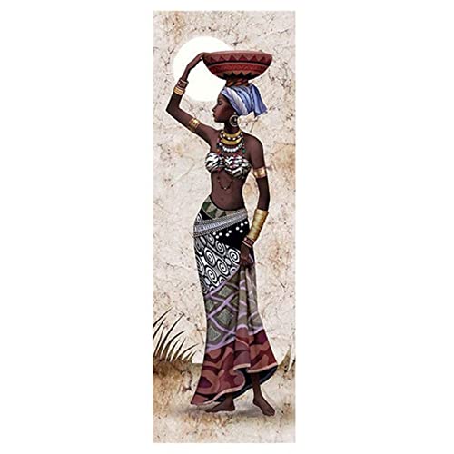 5D Diamond Painting Set für Erwachsene,Diamant Malerei Bilder Afrikanische Frau,DIY Malen Nach Zahlen Erwachsene Strass Stickerei Arts Craft Diamant Painting als Home Wand Dekor und Geschenk 60x120cm von Yingeen