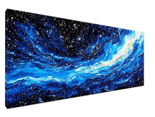 Abstrakt Malen Nach Zahlen Groß XXL 40x80cm Malen Nach Zahlen Erwachsene Sternenhimmel, Paint by Numbers DIY Kreativ Set auf Leinwand für Anfänger,Weihnachten Freund Personalisierte Geschenke Y2-618 von Yingeen