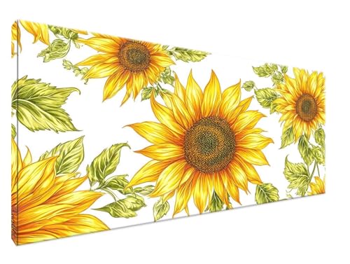 Anlage Malen Nach Zahlen Groß XXL 70x140cm Malen Nach Zahlen Erwachsene Sonnenblume, Paint by Numbers DIY Kreativ Set auf Leinwand für Anfänger, Weihnachten Freund Personalisierte Geschenke Y2-606 von Yingeen