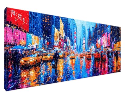 Auto Malen Nach Zahlen Groß 50x100cm Malen Nach Zahlen Erwachsene StraßE, Paint by Numbers DIY Kreativ Set auf Leinwand für Anfänger, Weihnachten Paar Freund Personalisierte Geschenke, Decor Y2-678 von Yingeen