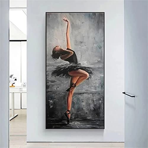 DIY Diamond Painting Set, Schöne Ballerina Diamanten Painting Bilder, Diamant Kreuzstich Stickerei Malerei Kit Malen nach Zahlen Arts für Kinder Erwachsene Geschenke Zuhause Dekoration 40x80cm JZ-1679 von Yingeen