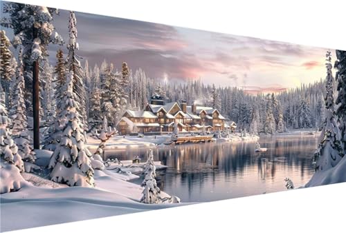 Diamond Painting Erwachsene Kinder Großes XXL 100x200cm Diamond Painting Winter Diamant Painting Bilder Geschenk Mädchen, DIY Diamond Painting Wald Diamant Strass Kreuzstich Arts Craft Deko YG-249 von Yingeen