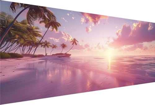 Diamond Painting Erwachsene Kinder Großes XXL 35x70cm Diamond Painting Sonnenaufgang Diamant Painting Bilder Geschenk Mädchen, 5D Diamond Painting Meer Diamant Strass Kreuzstich Arts Craft Deko YG-315 von Yingeen