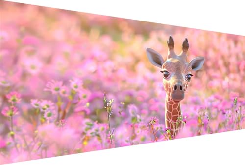 Diamond Painting Giraffe Diamond Painting Erwachsene Niedlich Bastelset Kinder ab 6 Jahre Mosaikherstellung Kreatives Geschenke für Mädchen Anfänger, Kreuzstich Arts Craft Zimmer Deko 70x140cm Y5-744 von Yingeen