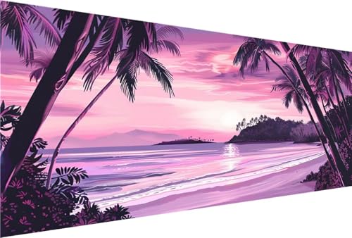 Diamond Painting Kokosnussbaum, 5D Diamant Painting Bilder Kinder, Diamond Painting Erwachsene Strand, Diamond Painting Bastelset Erwachsene Frauen Anfänger Paintings, Geschenke Deko 50x100cm YG-314 von Yingeen