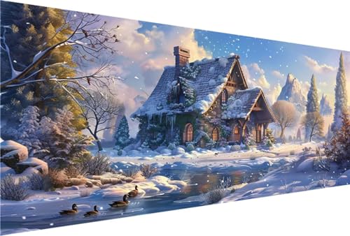 Diamond Painting Landschaft Diamond Painting Erwachsene Bastelset Kinder ab 6 Jahre Diamant Painting Winter Diamond Painting Mosaikherstellung kreatives Geschenke Mädchen,Wand Deko 100x200cm YG-259 von Yingeen