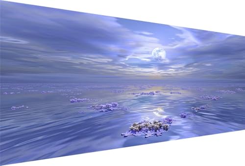 Diamond Painting Meer Diamond Painting Erwachsene Blau Bastelset Kinder ab 6 Jahre Mosaikherstellung Kreatives Geschenke für Mädchen Anfänger,Diamant Strass Kreuzstich Arts Zimmer Deko 70x140cm Y5-767 von Yingeen