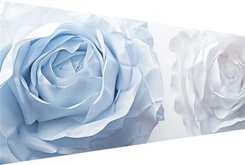 Diamond Painting Rose Diamond Painting Erwachsene Blau Bastelset Kinder ab 6 Jahre Mosaikherstellung Kreatives Geschenke für Mädchen Anfänger,Diamant Strass Kreuzstich Arts Zimmer Deko 70x140cm Y5-598 von Yingeen