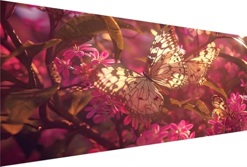 Diamond Painting Schmetterling, 5D Diamant Painting Bilder Kinder, Diamond Painting Erwachsene Blume, Diamond Painting Bastelset Erwachsene Frauen Anfänger Stickerei Paintings,Geschenke 30x60cm YG-287 von Yingeen