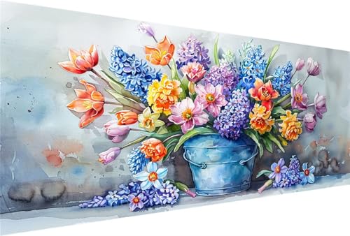 Diamond Painting Vase Diamond Painting Erwachsene Lilie Bastelset Kinder ab 6 Jahre Mosaikherstellung Kreatives Geschenke für Mädchen Anfänger, Diamant Strass Kreuzstich Zimmer Deko 100x200cm Y5-479 von Yingeen