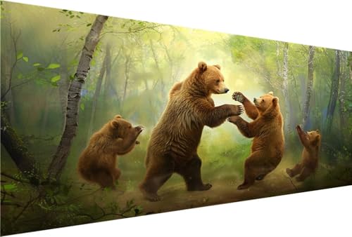 Diamond Painting Waschbär, 5D Diamant Painting Bilder Kinder, Diamond Painting Erwachsene Wald, Diamond Painting Bastelset Erwachsene Frauen Anfänger Stickerei Paintings, Geschenke 50x100cm YG-281 von Yingeen