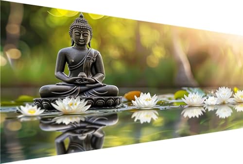 Diamond Painting Zen, 5D Diamant Painting Bilder Kinder, Diamond Painting Erwachsene Lotus, Diamond Painting Bastelset Erwachsene Frauen Anfänger Stickerei Paintings,Wanddeko,Geschenke 50x100cm YG-263 von Yingeen