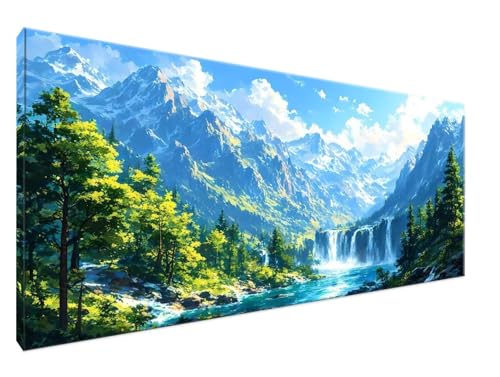 Fallen Malen Nach Zahlen Groß XXL 30x60cm Malen Nach Zahlen Erwachsene Berg, Paint by Numbers DIY Kreativ Set auf Leinwand für Anfänger, Decor, Weihnachten Paar Freund Personalisierte Geschenke Y2-732 von Yingeen