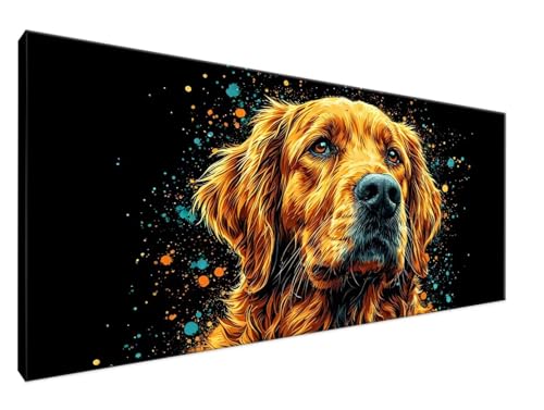 Hund Malen Nach Zahlen Groß XXL 100x200cm Malen Nach Zahlen Erwachsene Tier, Paint by Numbers DIY Kreativ Set auf Leinwand für Anfänger, Decor, Weihnachten Paar Freund Personalisierte Geschenke Y2-387 von Yingeen