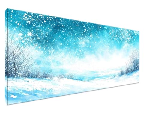 Landschaft Malen Nach Zahlen Groß 30x60cm Malen Nach Zahlen Erwachsene Winter, Paint by Numbers DIY Kreativ Set auf Leinwand für Anfänger, Decor, Weihnachten Freund Personalisierte Geschenke Y2-651 von Yingeen