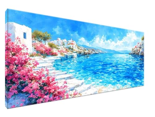 Landschaft Malen Nach Zahlen Groß 50x100cm Malen Nach Zahlen Erwachsene Ozean, Paint by Numbers DIY Kreativ Set auf Leinwand für Anfänger, Decor, Weihnachten Freund Personalisierte Geschenke Y2-336 von Yingeen