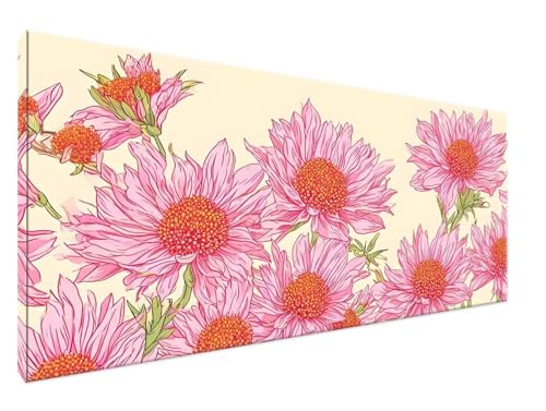 Malen Nach Zahlen Anlage Malen Nach Zahlen Erwachsene Blume DIY Handgemalt Ölgemälde Leinwand Kit für Anfänger Ohne Rahmen 30x60cm Mit 3-Pinseln und Acrylfarbe für Deko Wohnzimmer, Geschenke Y2-703 von Yingeen