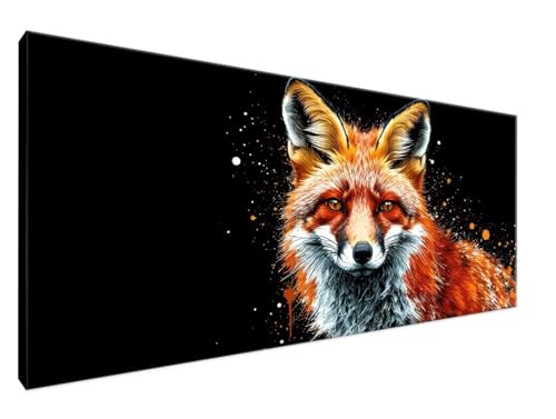 Malen Nach Zahlen Erwachsene Niedlich Paint by Numbers DIY Kreativ Set Erwachsene, Fuchs Malen nach Zahlen Kits auf Leinwand Acrylfarbe Zeichnung Malerei Kunsthandwerk für Room Decor 60x120cm Y2-404 von Yingeen