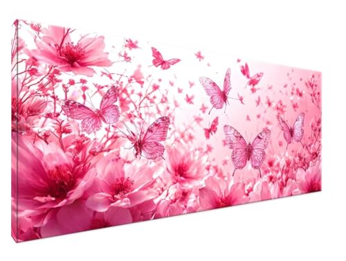 Malen Nach Zahlen Erwachsene Schmetterling Paint by Numbers DIY Kreativ Set Erwachsene, Blume Malen nach Zahlen Kits auf Leinwand Acrylfarbe Zeichnung Malerei Kunsthandwerk für Decor 100x200cm Y2-653 von Yingeen