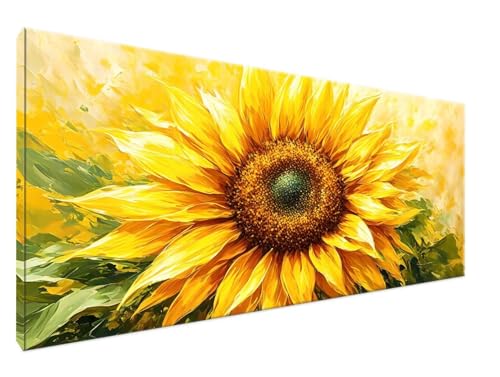 Malen Nach Zahlen Erwachsene Sonnenblume Paint by Numbers DIY Kreativ Set Erwachsene, Anlage Malen nach Zahlen Kits auf Leinwand Acrylfarbe Zeichnung Malerei Kunsthandwerk für Decor 100x200cm Y2-59 von Yingeen