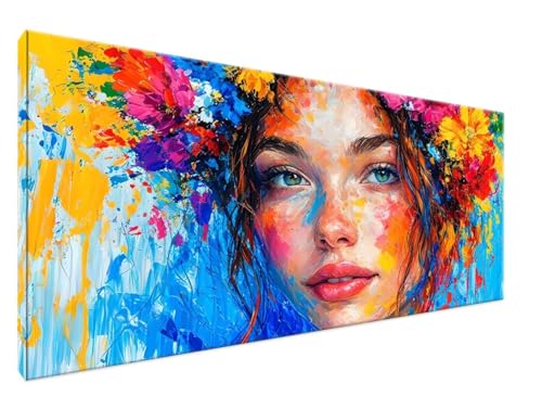 Malen Nach Zahlen Fee, Malen Nach Zahlen Erwachsene Blume DIY Handgemalt Ölgemälde Leinwand Kit für Anfänger Ohne Rahmen 100x200cm Mit 3-Pinseln und Acrylfarbe für Deko Wohnzimmer, Geschenke Y2-52 von Yingeen