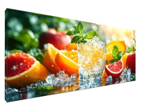 Malen Nach Zahlen Obst, Malen Nach Zahlen Erwachsene KüChe DIY Handgemalt Ölgemälde Leinwand Kit für Anfänger Ohne Rahmen 30x60cm Mit 3-Pinseln und Acrylfarbe für Deko Wohnzimmer, Geschenke Y2-640 von Yingeen